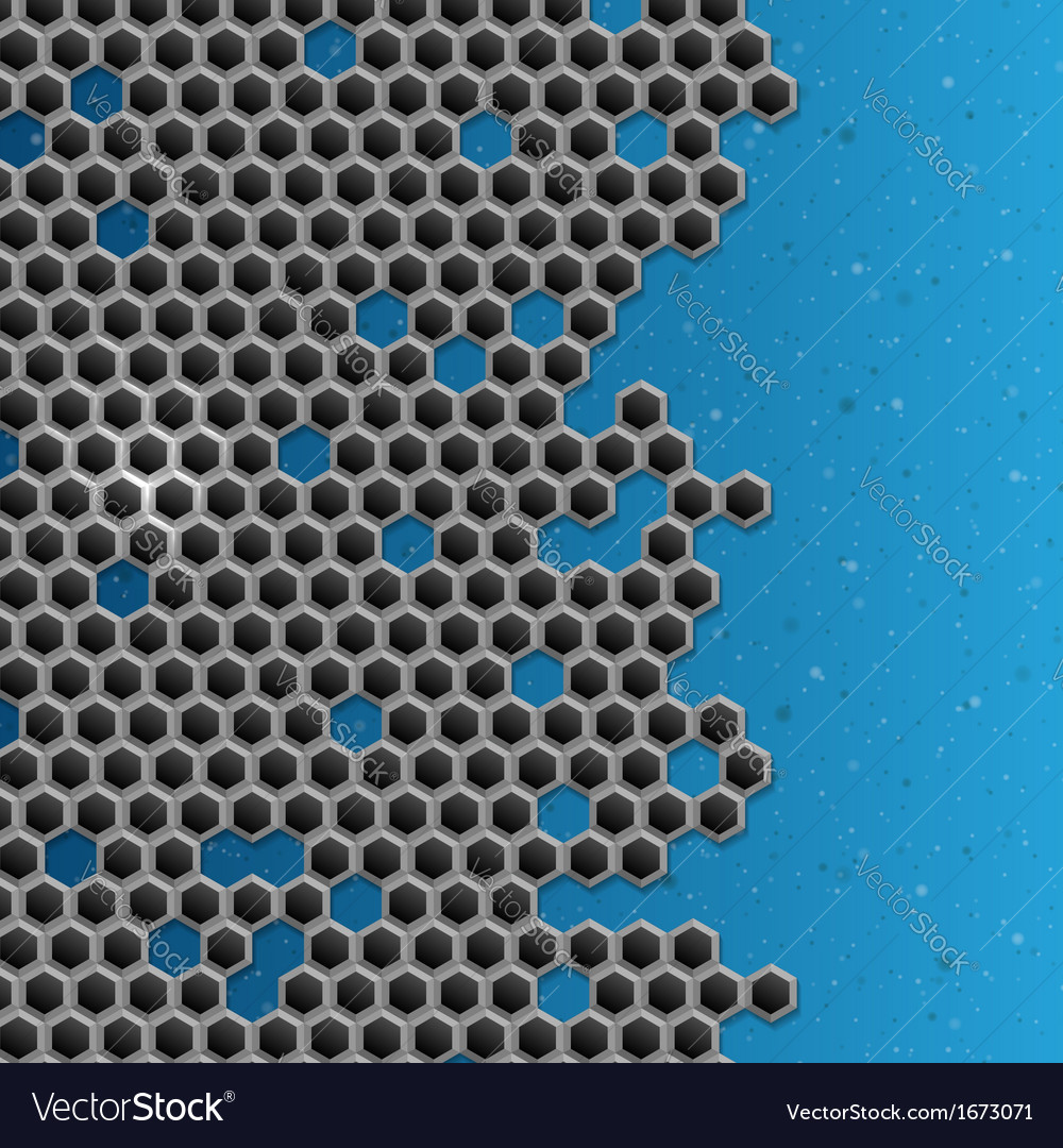 Hexagon metal background