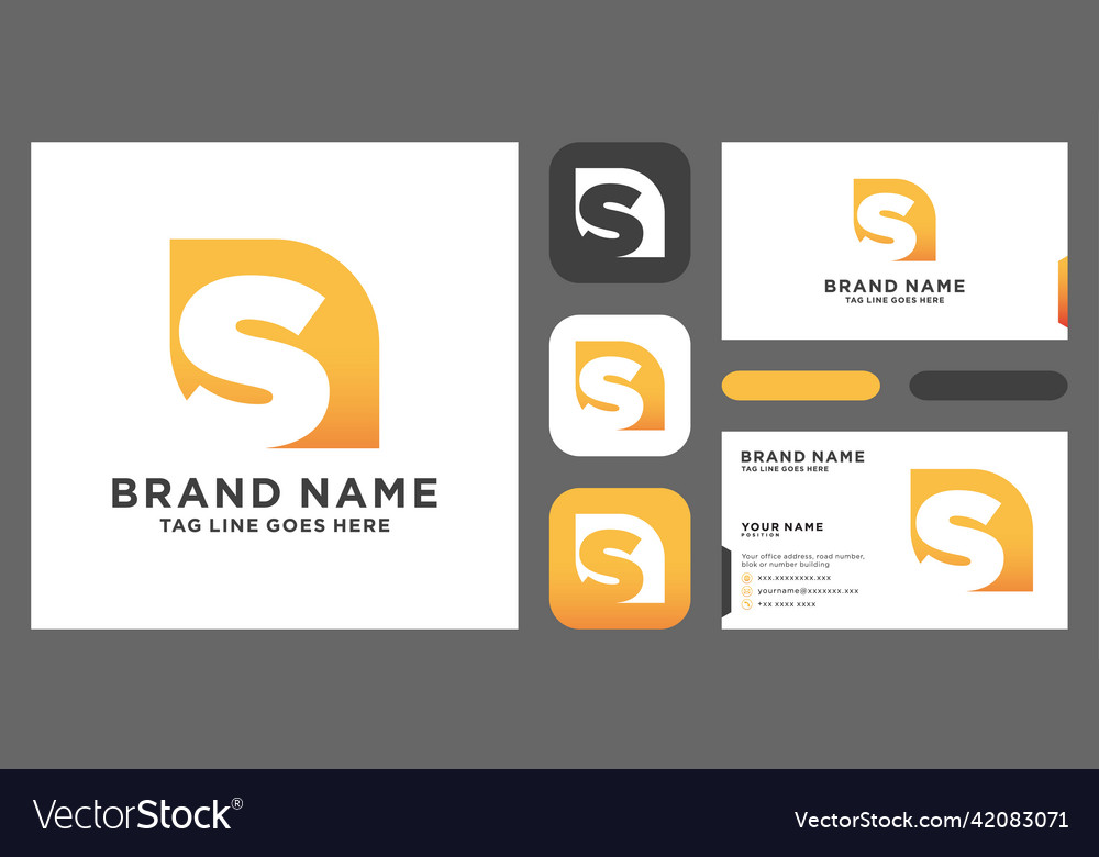 Initial letter s logo design template creative