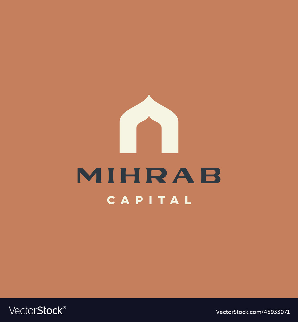 Mihrab niche arch door logo icon