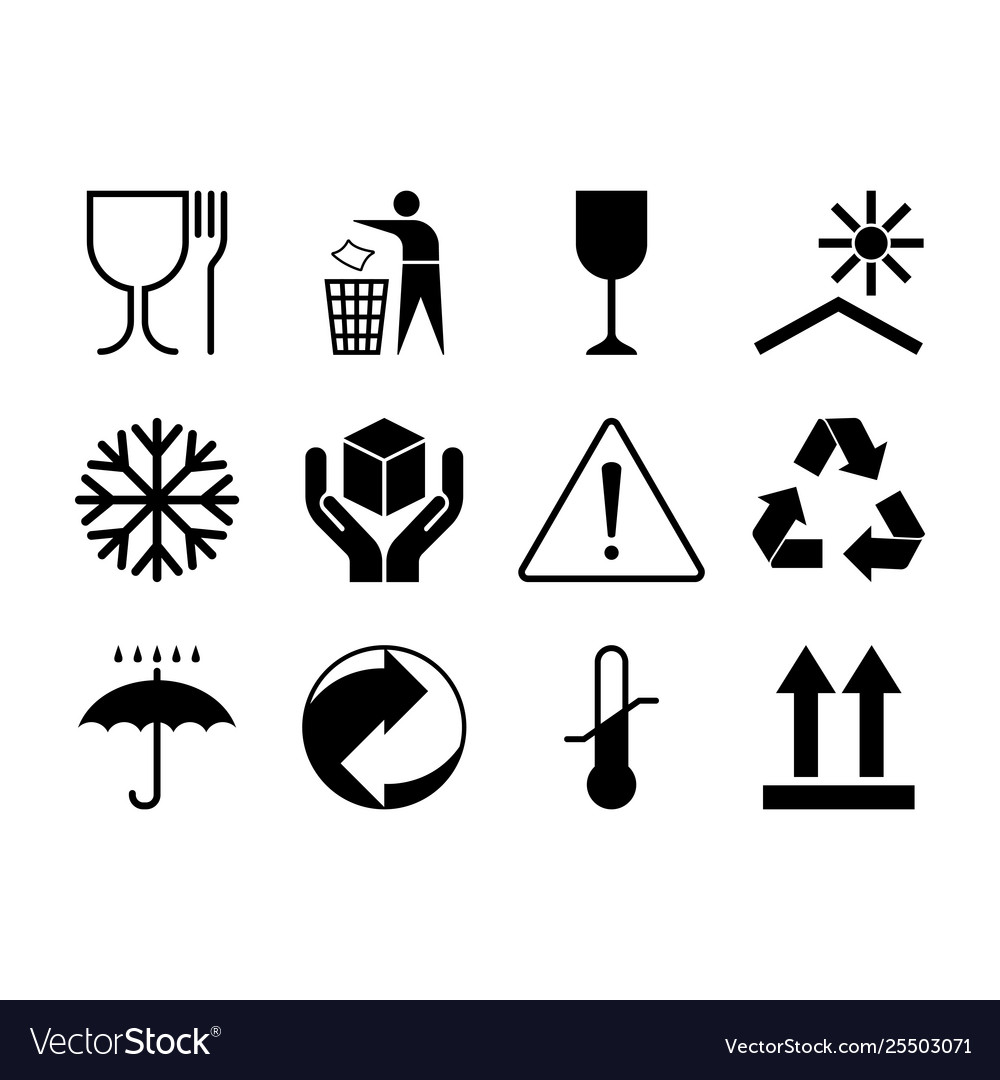 packaging-symbols-flat-package-signs-isolated-vector-image