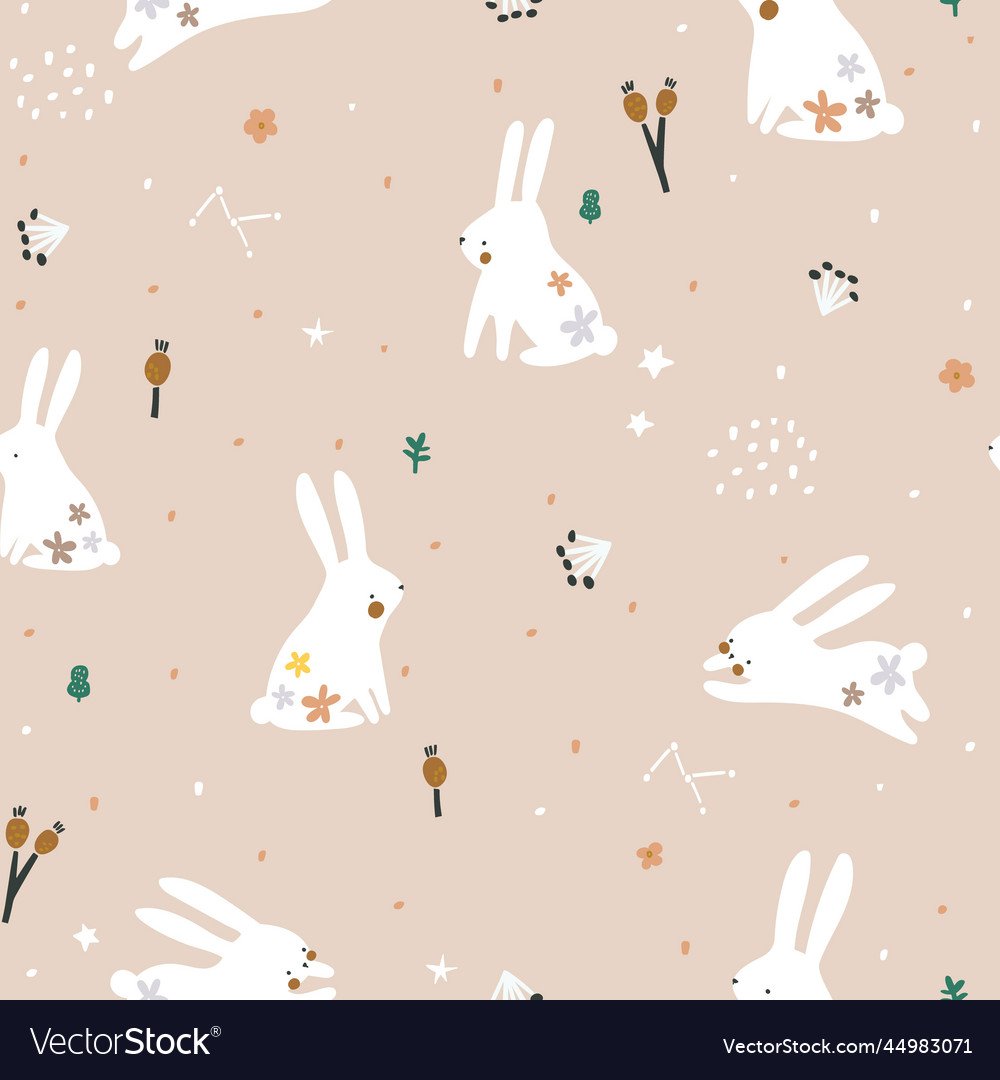 Seamless childish pattern with cute hand drawn