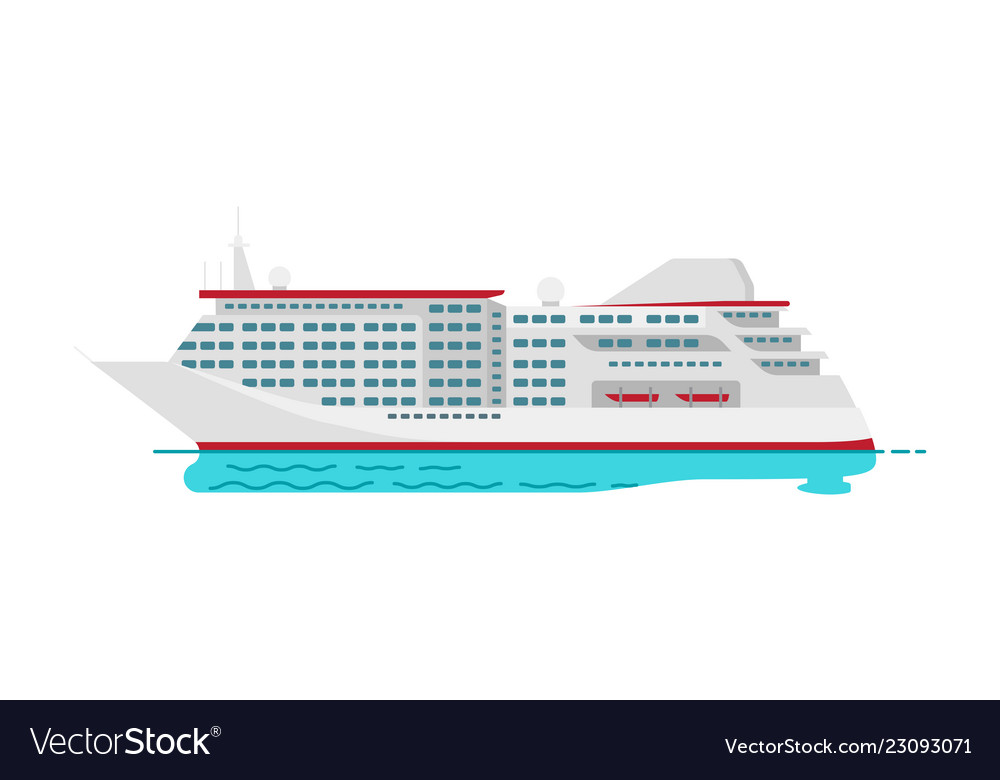 Spacious luxury cruise liner big red steamer