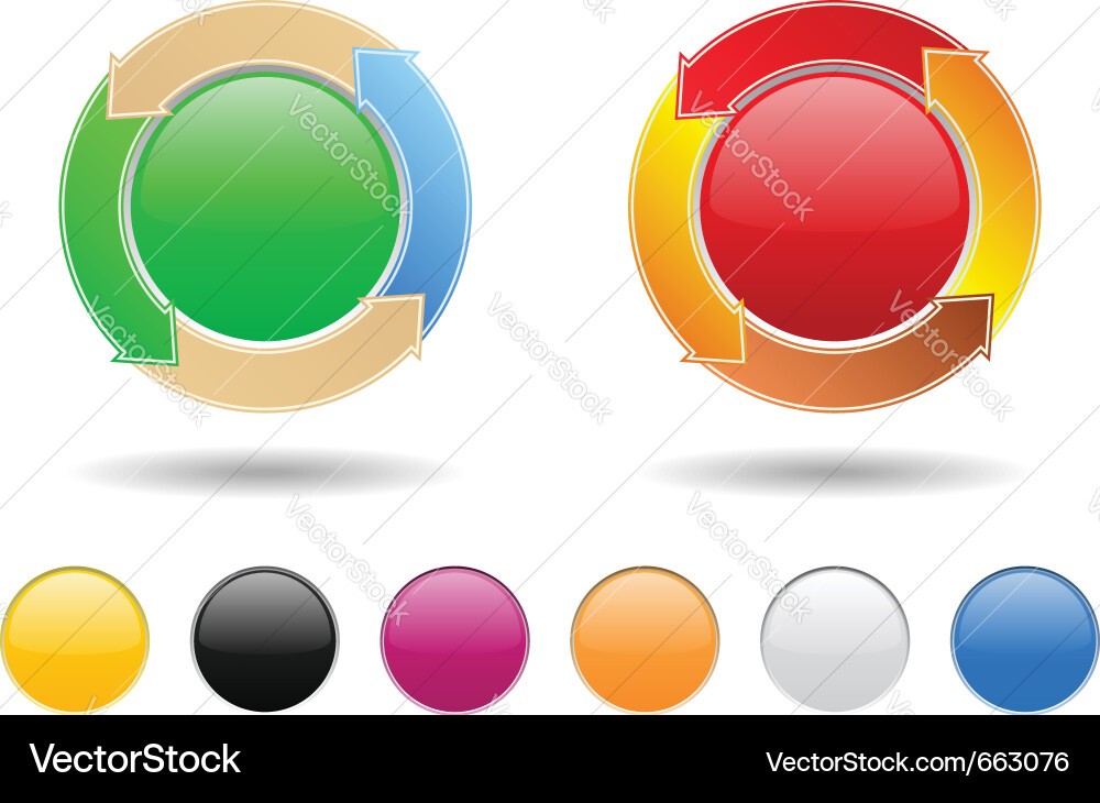 Buttons with arrows Royalty Free Vector Image - VectorStock