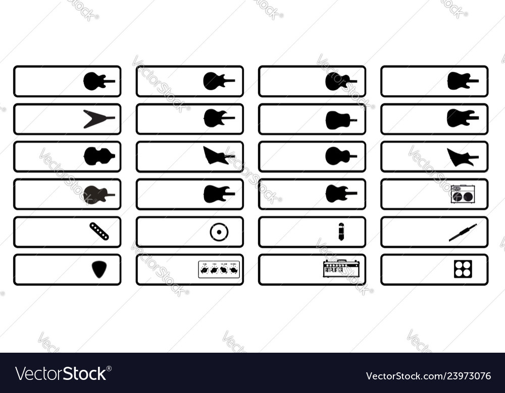 Guitar icon buttons