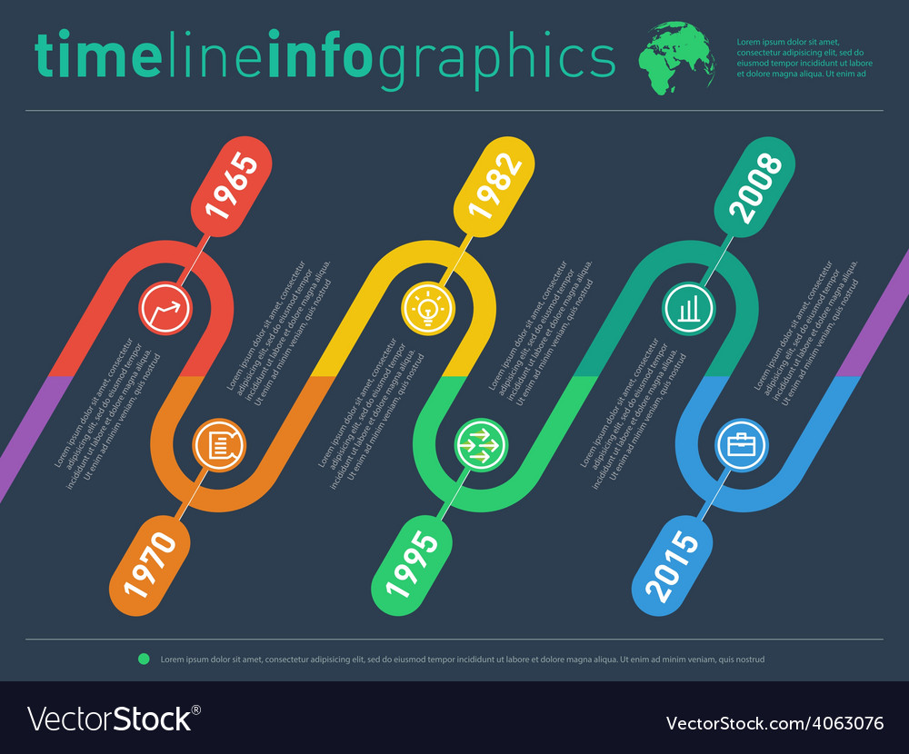 Infographic timeline time line of tendencies Vector Image