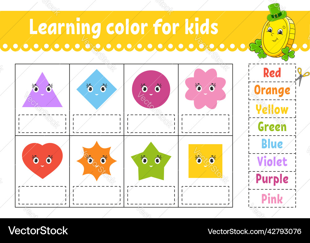 Learning color for kids education developing Vector Image