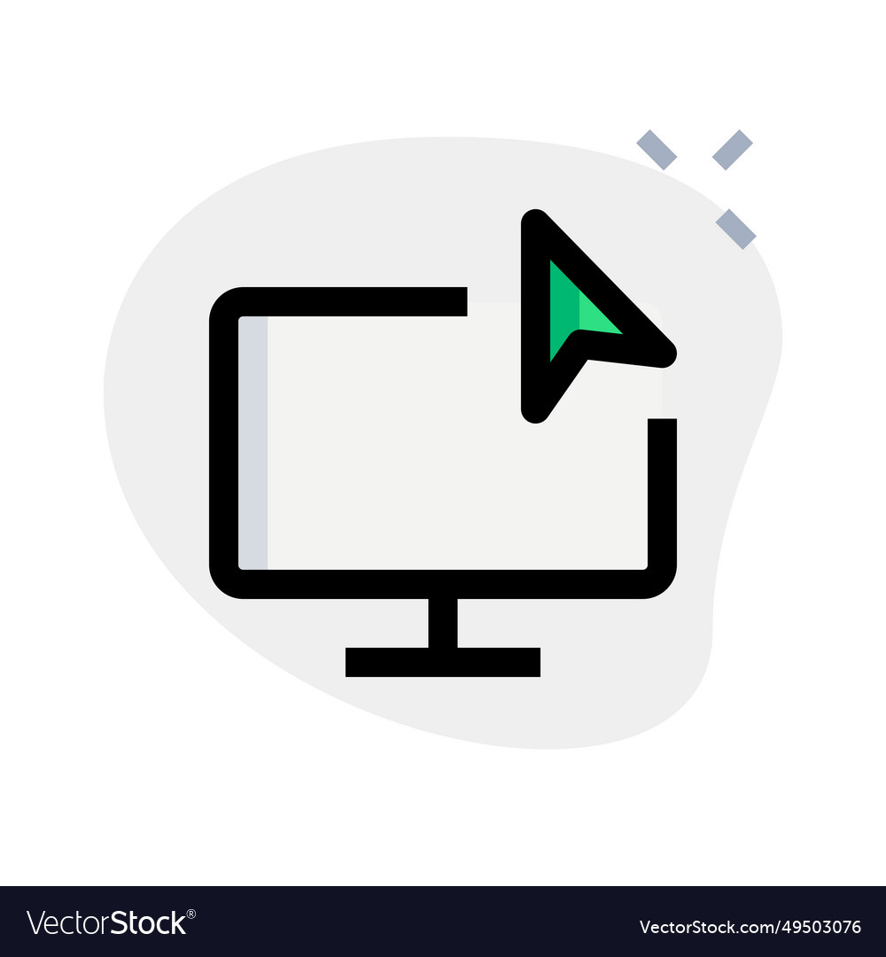 Monitor input controls the on-screen cursor Vector Image