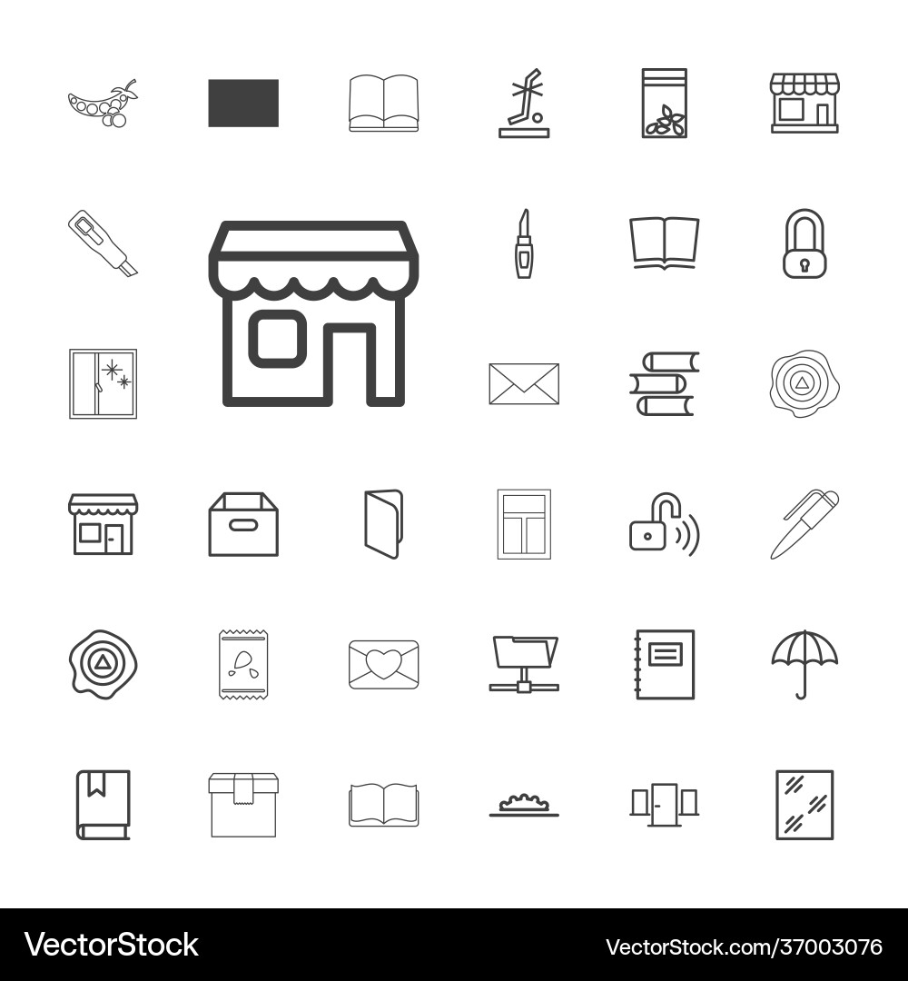 Open icons Royalty Free Vector Image - VectorStock