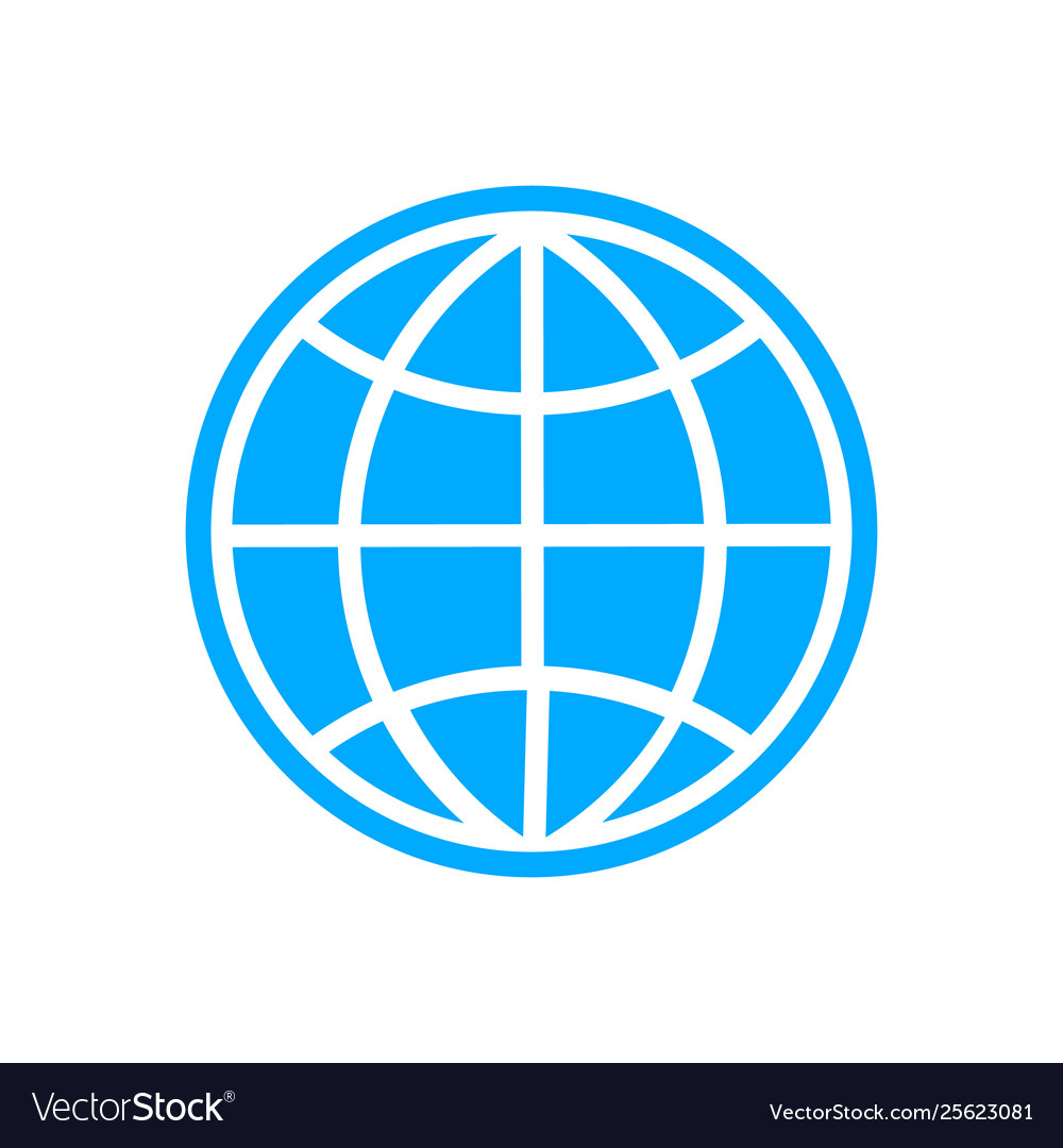 Globe icon earth planet - global world Royalty Free Vector