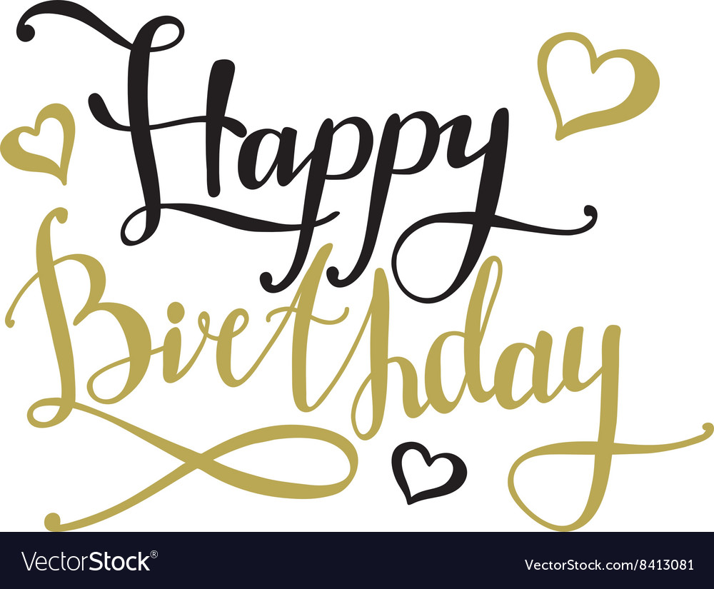 Happy birthday design concept hand Royalty Free Vector Image