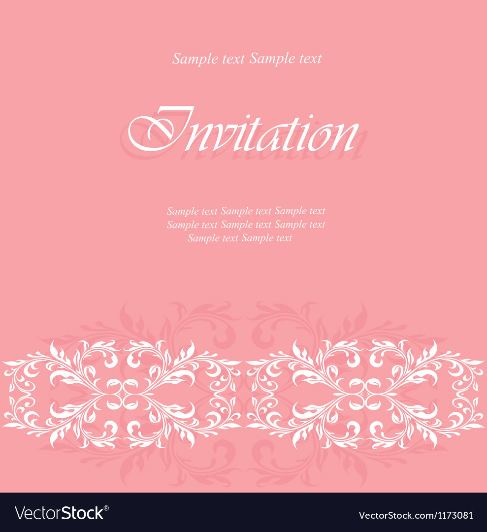 Invitation floral card