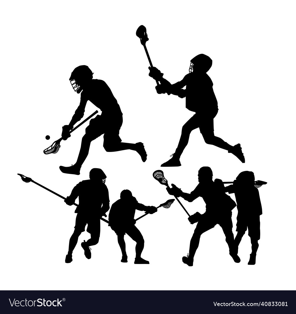 Lacrosse players Royalty Free Vector Image - VectorStock