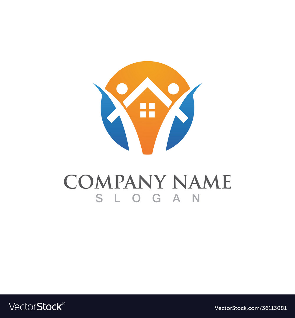 Property and construction logo design Royalty Free Vector