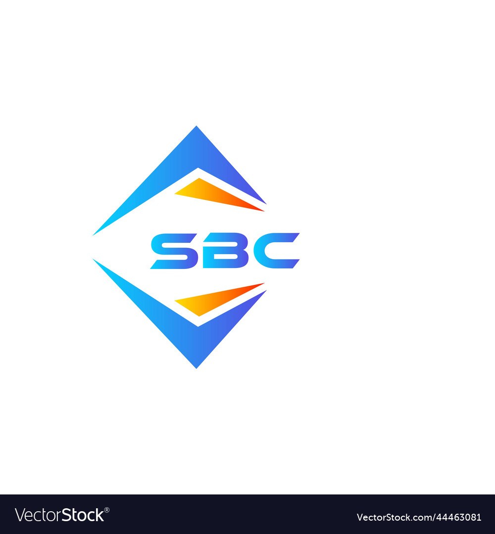 Sbc abstract technology logo design on white