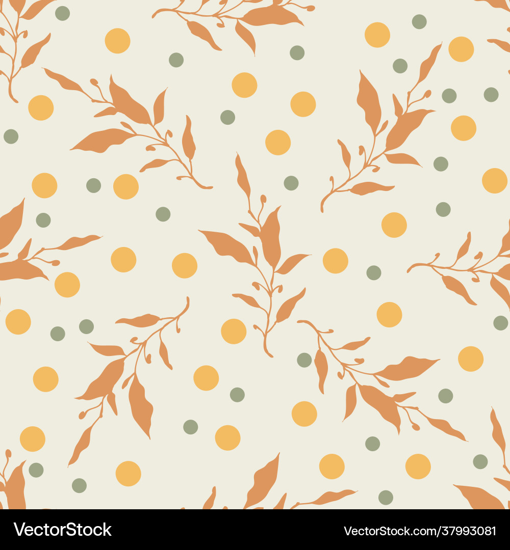 Seamless pattern with leaves Royalty Free Vector Image