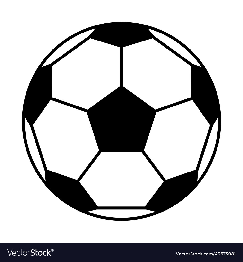 Soccer ball linear icon ball isolated icon Vector Image