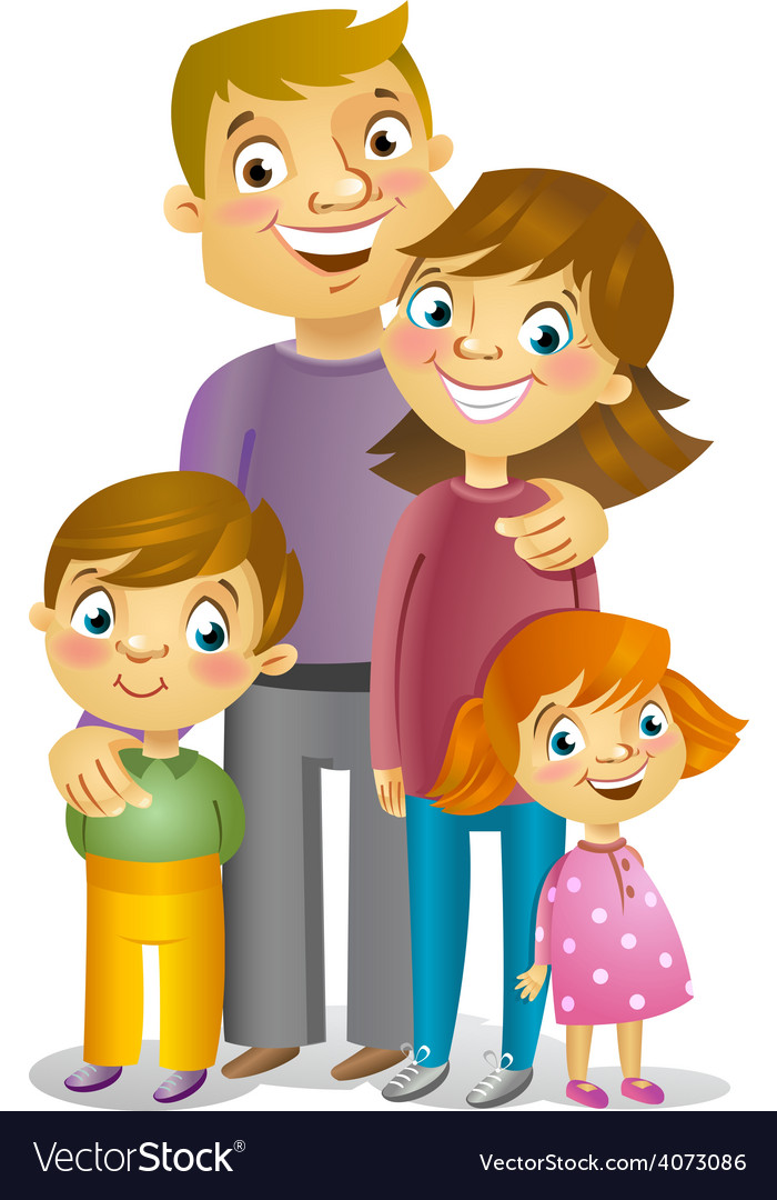 Happy family Royalty Free Vector Image - VectorStock