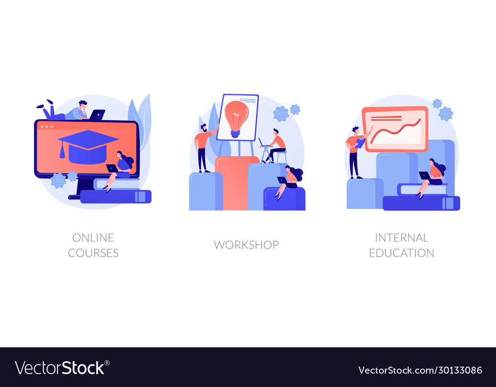 Knowledge development concept metaphors Royalty Free Vector