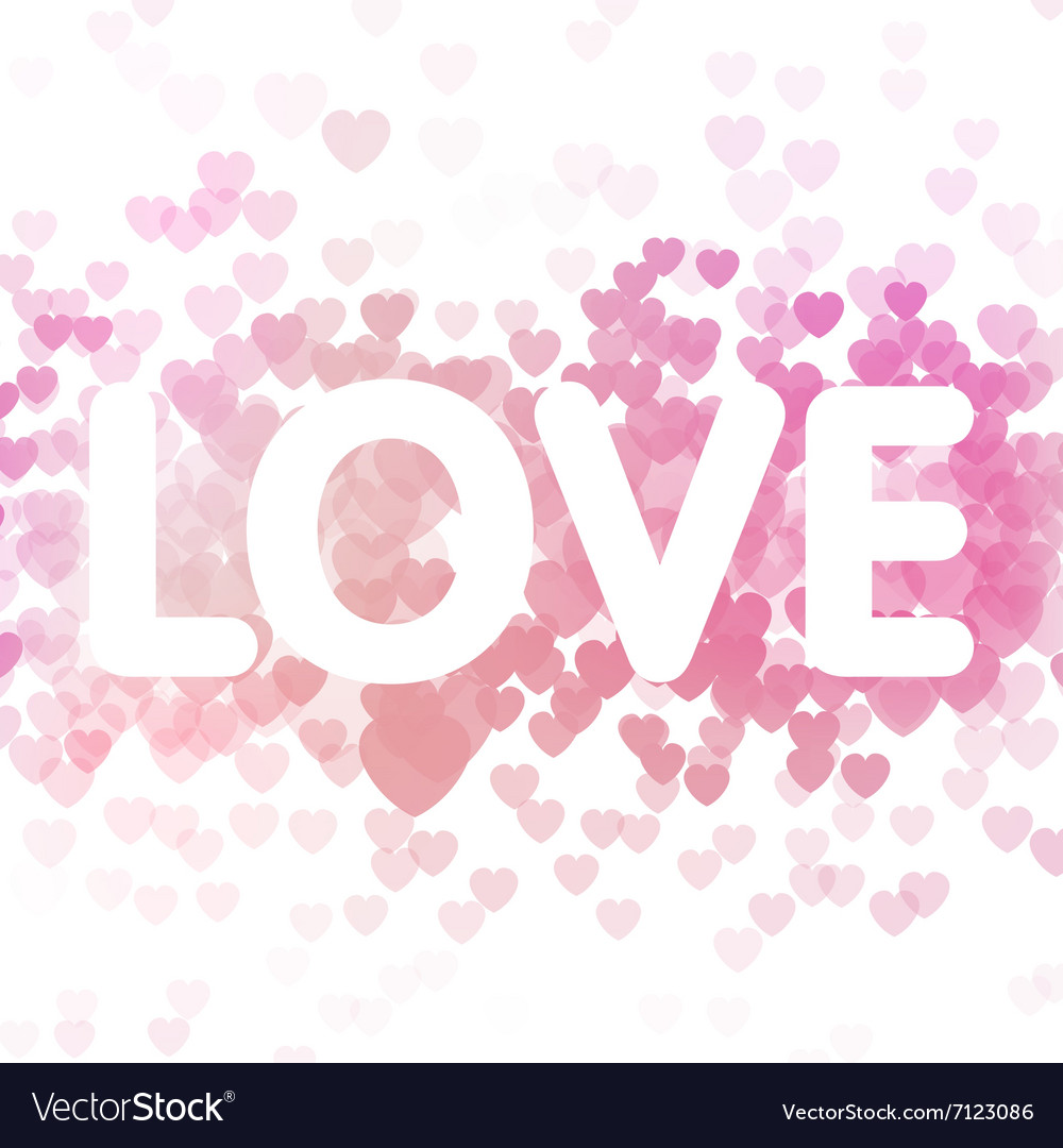 Love on heart background