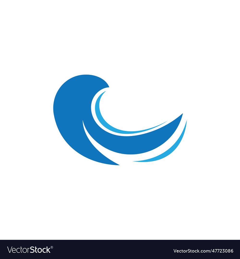 Water wave icon Royalty Free Vector Image - VectorStock