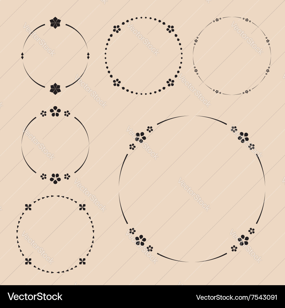 Decorative geometric frames - set Royalty Free Vector Image