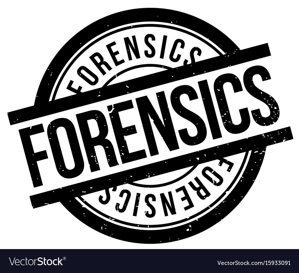 Forensics rubber stamp Royalty Free Vector Image