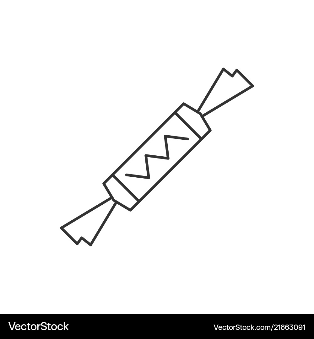 Single candy line icon Royalty Free Vector Image