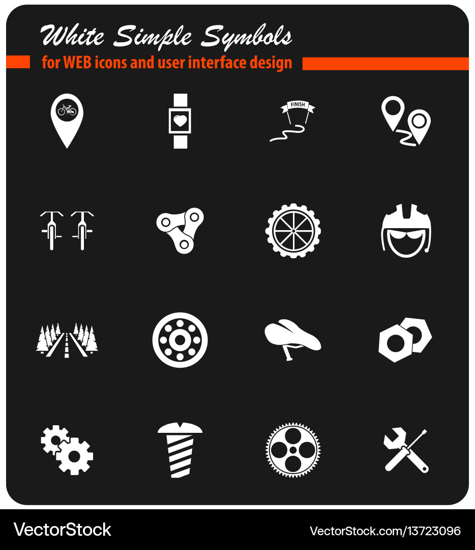 Bicycle icon set Royalty Free Vector Image - VectorStock