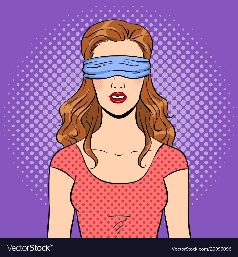 Blindfolded girl