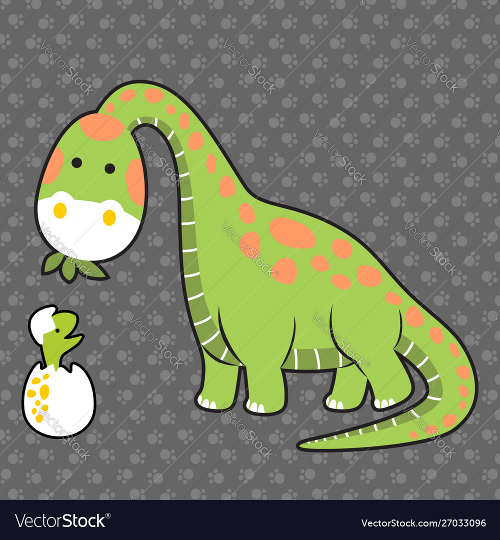 Dinosaurs family on footprint background cartoon Vector Image Dinosaurs family on footprint background cartoon Vector Image