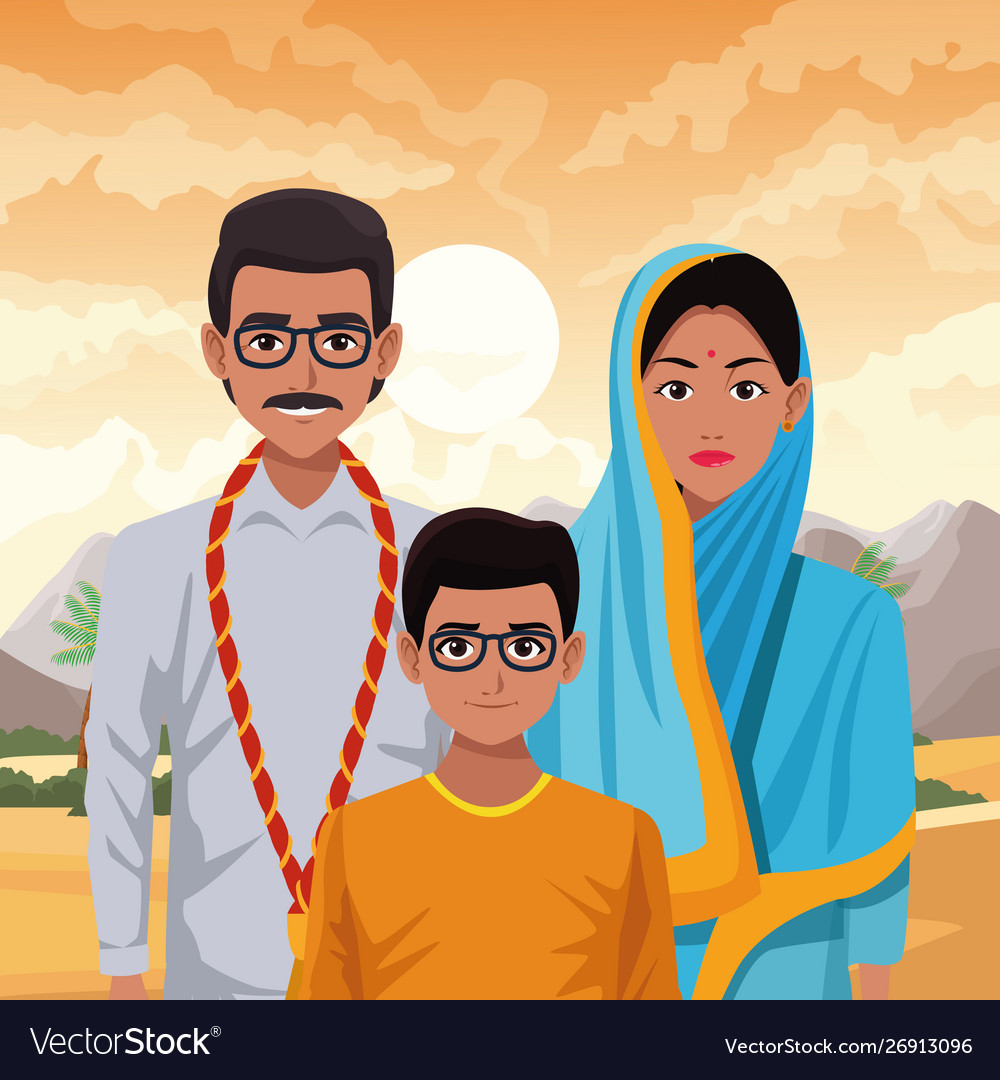 Indian asian oriental culture cartoon Royalty Free Vector Indian asian oriental culture cartoon Royalty Free Vector
