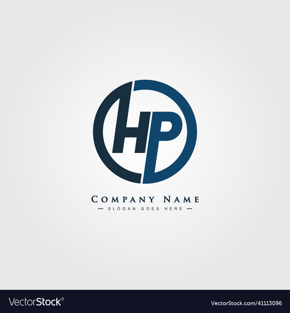 Initial Letter Hp Logo Simple Business Logo Vector Image 7312