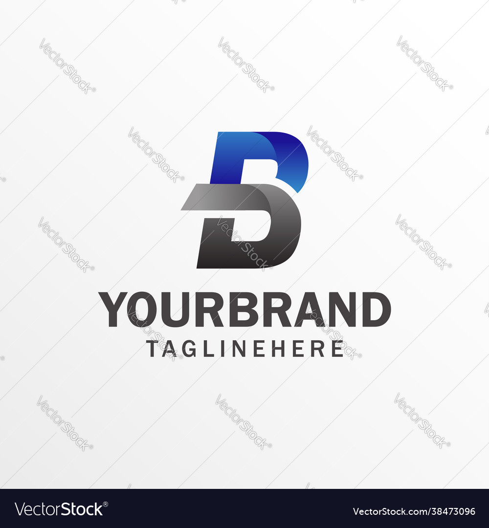 Logotype in form letter b abstract Royalty Free Vector Image