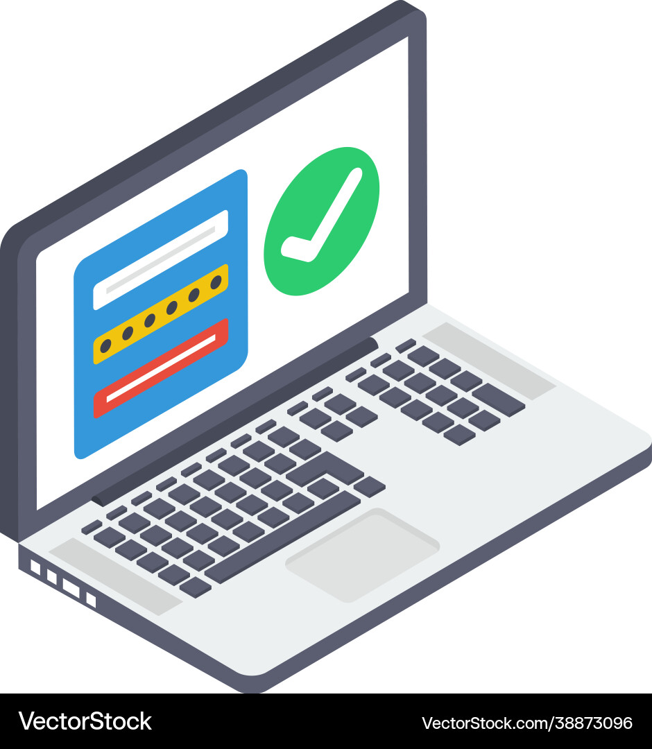 Website login Royalty Free Vector Image - VectorStock