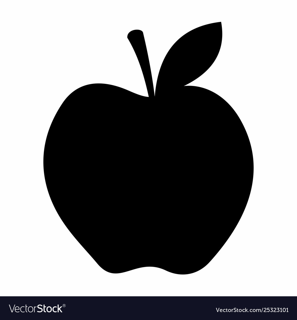 black apple vector