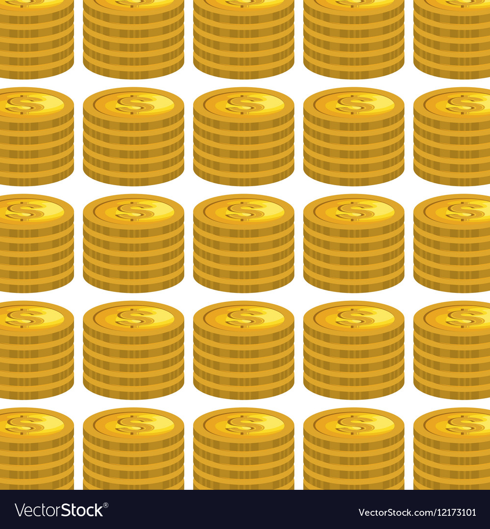 Coins money pattern isolated icon