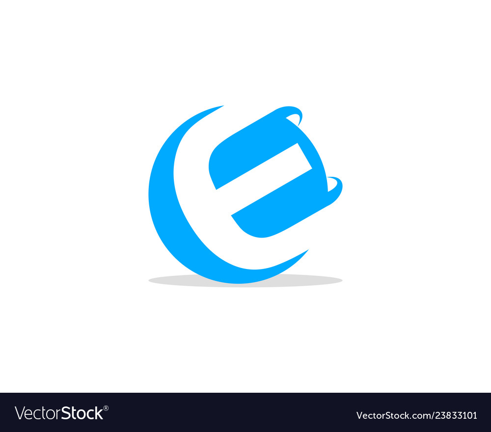 3d letter e logo