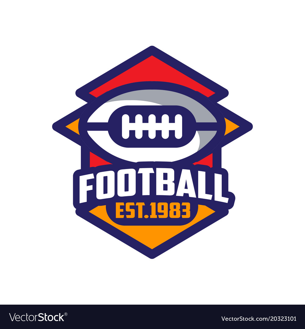 Football est 1983 logo template american Vector Image