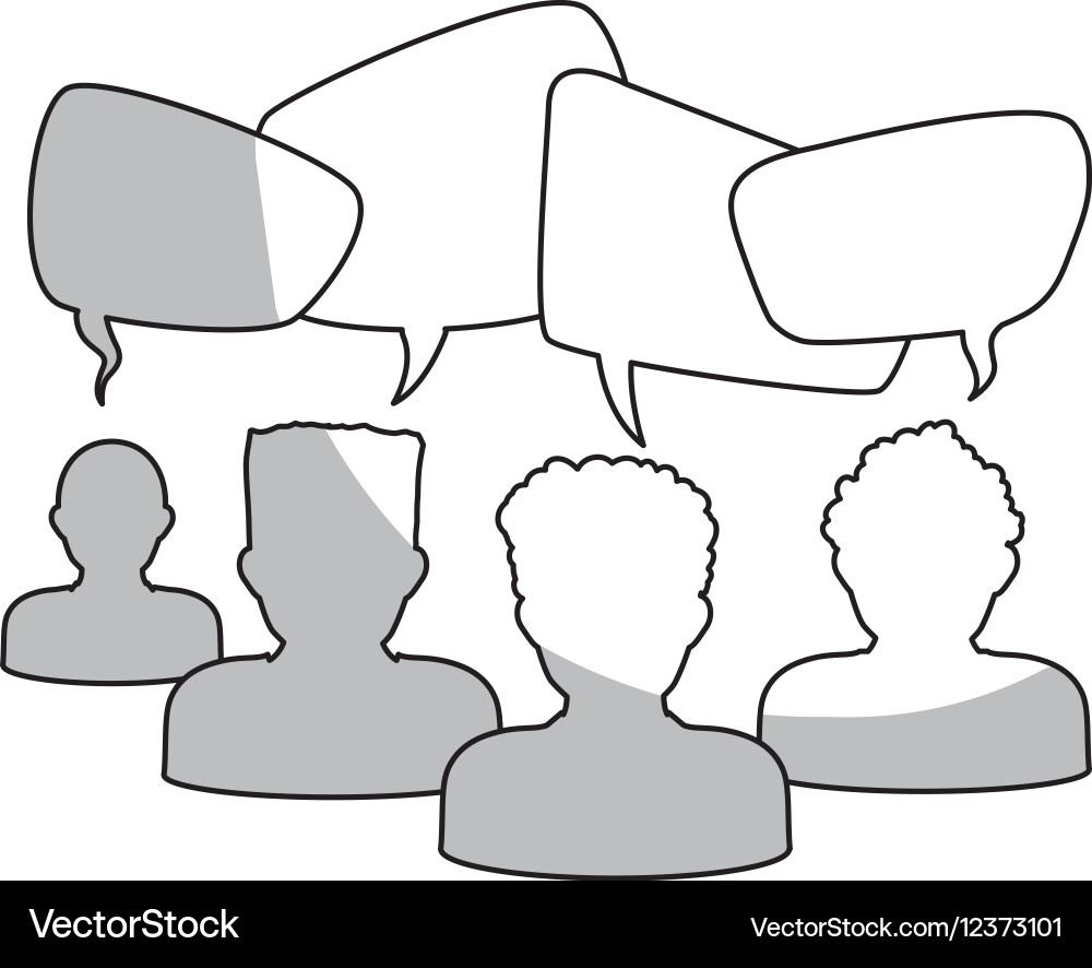 Person with speech bubble Royalty Free Vector Image