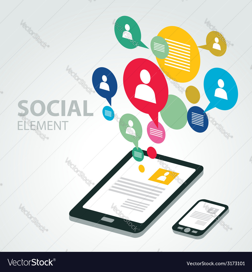 Social icon group element