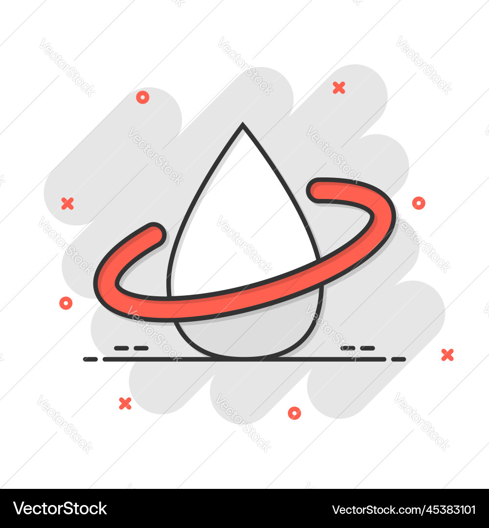 Water drop icon in comic style droplet cartoon Vector Image