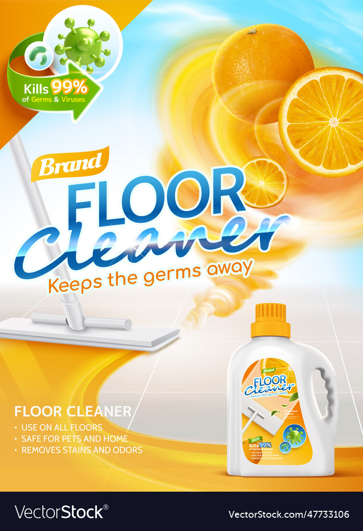 Floor cleaner promo poster