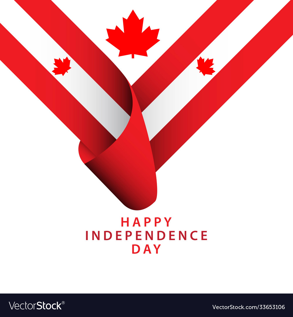 Happy canada independence day template design Vector Image