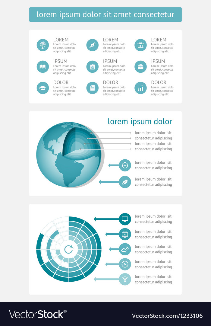 Infographics and web elements