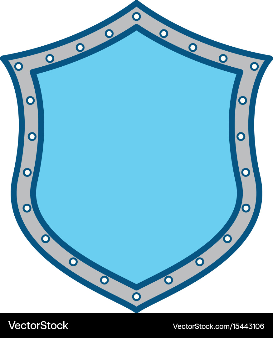 Isolated security shield Royalty Free Vector Image
