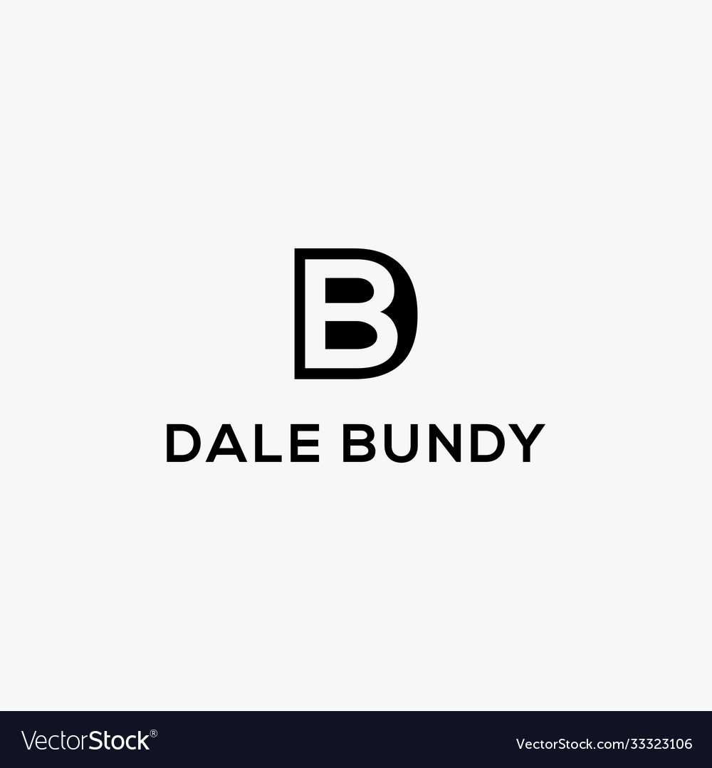 Letter db logo bd icon template vector image Letter db logo bd icon template