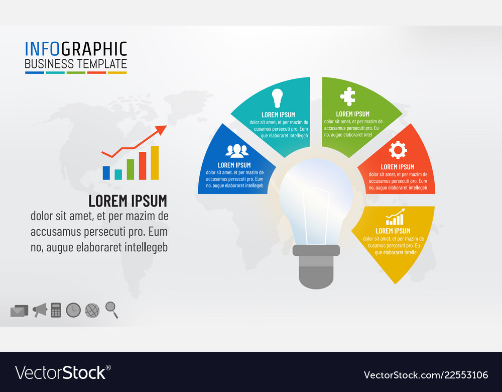 light bulb infographic template for business idea business idea template