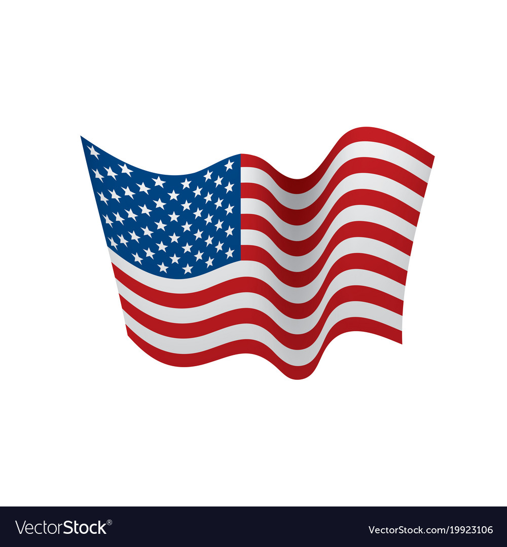 Usa flag isolated Royalty Free Vector Image - VectorStock