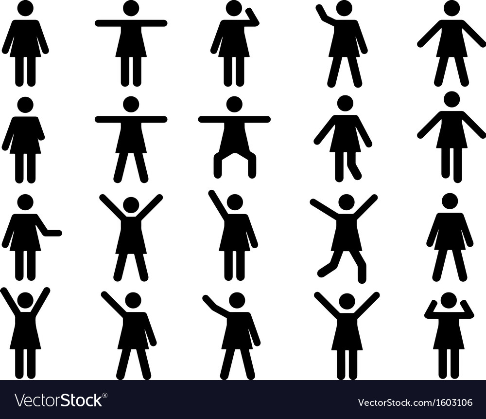 Woman pictograms Royalty Free Vector Image - VectorStock