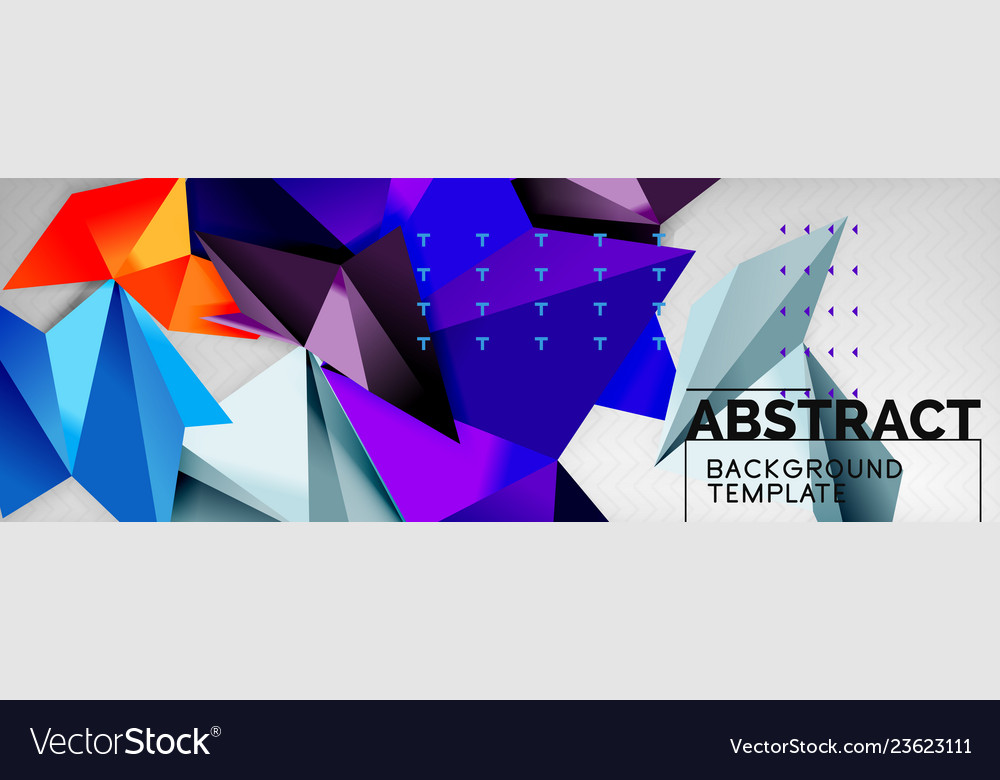 Abstract background flying color geometric Vector Image